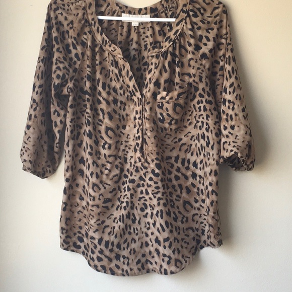 Ann Taylor Loft Leopard Top Shirt - Picture 2 of 6